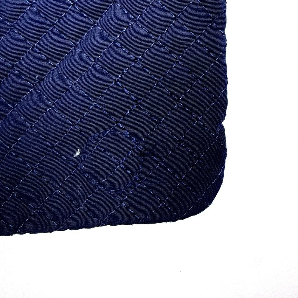 Vera Bradley Little Hipster Microfiber Crossbody Purse Bag Wristlet Quilted Navy